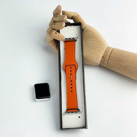 Кожаный ремешок Leather Rivet Clasp на Apple Watch 38/40/41mm Sunset